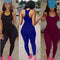 Jumpsuit Deportivo de Verano para Mujer - Tela Seda de Leche Talla Grande