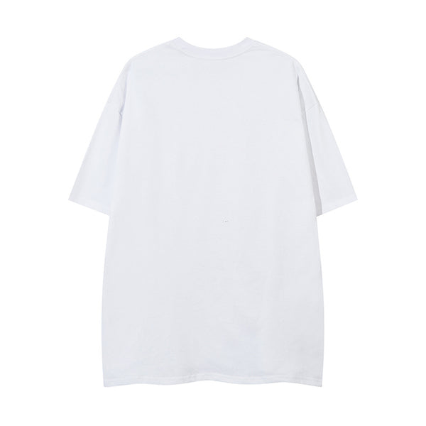 Playera Suelta con Estampado Mariposa Abstracto para Hombre