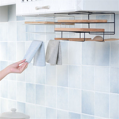Organizador Colgante Doble para Cocina con Soporte de Tabla de Cortar - Image 3