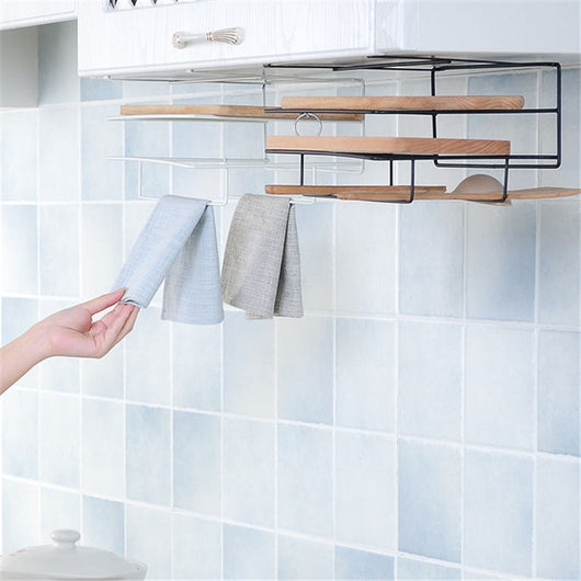 Organizador Colgante Doble para Cocina con Soporte de Tabla de Cortar - Image 3