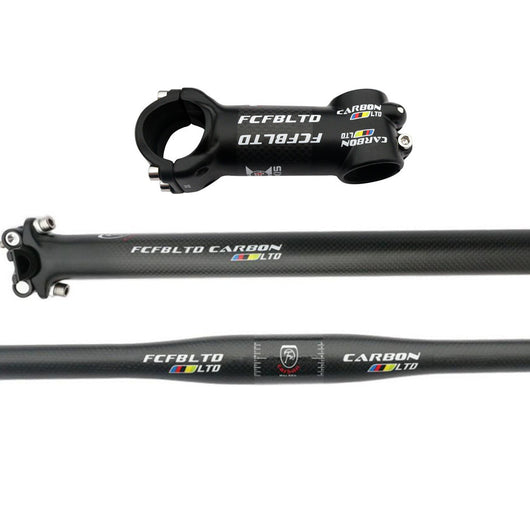 Manillar de Ruta de Fibra de Carbono - Set Completo de 3 Piezas - Image 10