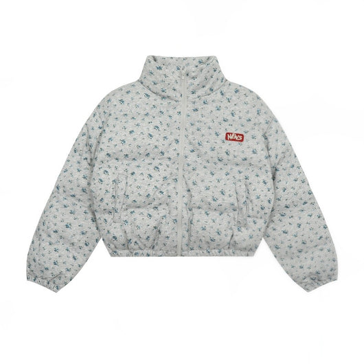Abrigo Acolchado de Algodón con Estampado Floral Estilo Americano - Image 6
