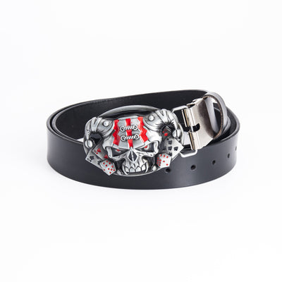 Cinturón de Cuero con Diseño Calavera Minimalista - Image 15