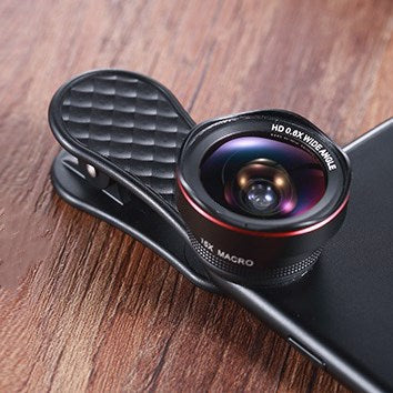 Kit de Lentes para Celular 2 en 1: Gran Angular + Macro