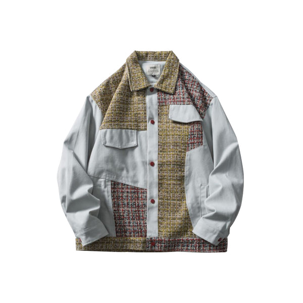 Chaqueta Suelta de Contraste para Hombre - Estilo Retro Universitario - Image 3