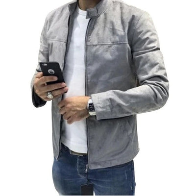 Chaqueta de Ante para Hombre Estilo Europeo y Americano - Image 5