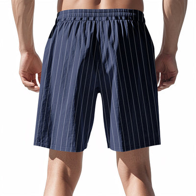 Shorts de Lino Holgados Transpirables Estilo Americano para Playa - Image 20