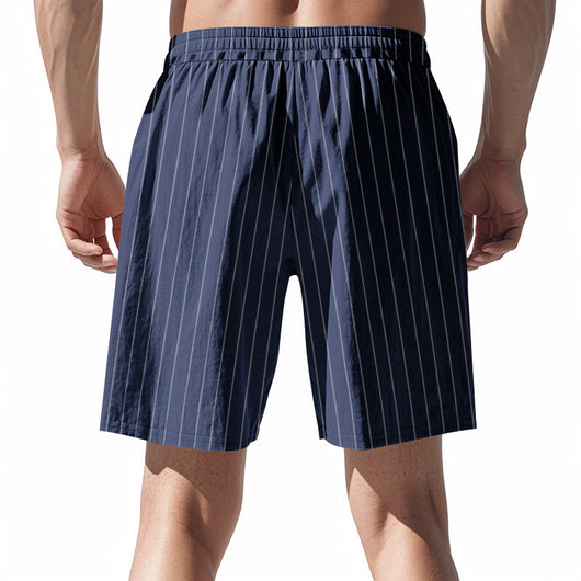 Shorts de Lino Holgados Transpirables Estilo Americano para Playa - Image 20