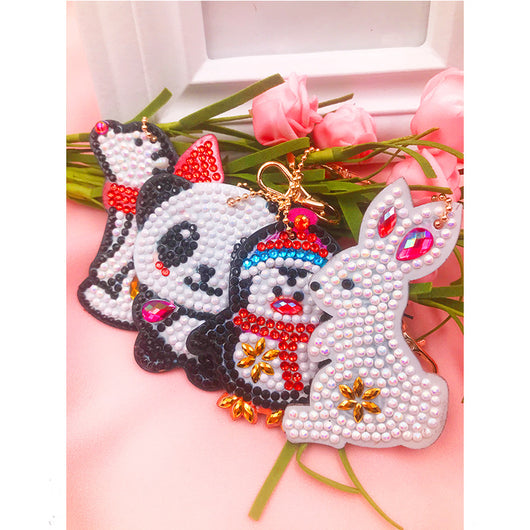 Llavero de Pintura de Diamantes Animalito Adorable - Colgante para Bolso - Image 4