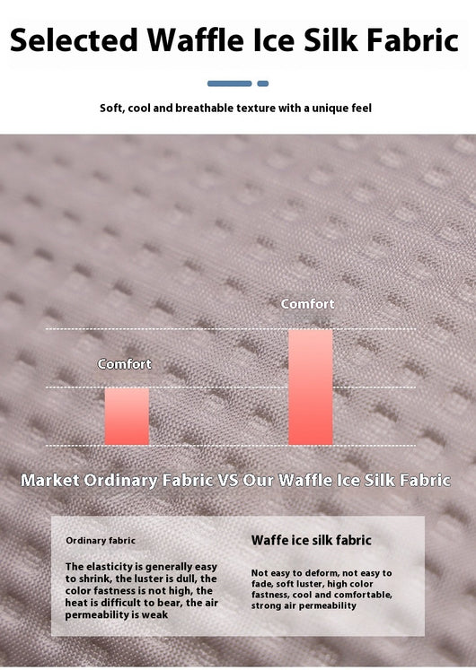 Almohada Lumbar de Seda Waffle con Efecto Frío - Soporte Ergonómico para Espalda - Image 11