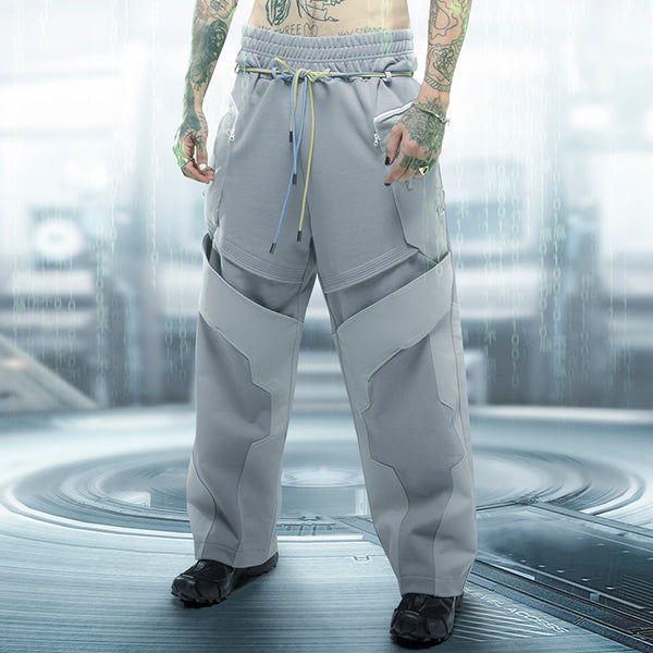 Pantalones Punk Sueltos Deconstruidos con Detalles Spliced