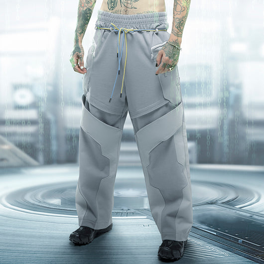 Pantalones Punk Sueltos Deconstruidos con Detalles Spliced