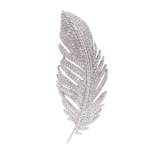 Broche de Pluma con Circones Micro Incrustados - Image 9
