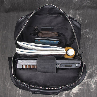 Mochila Viajera de Cuero para Hombre - Gran Capacidad - Image 2