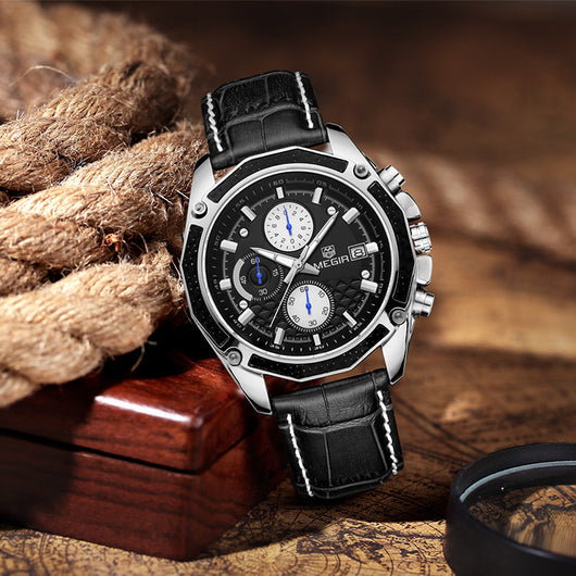 Reloj de Cuero Multifuncional para Hombre - Image 7