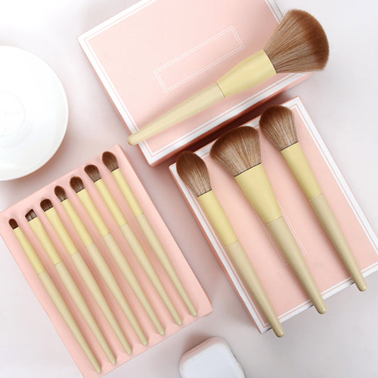 Set de 11 Brochas de Maquillaje Amarillo Profesional - Image 2