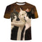 Camiseta 3D Estampa Gatos Adoráveis para Homens e Mulheres