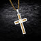 Titanium Steel Wire Cross Men's Necklace Plateado Dorado chain