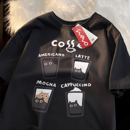 Camiseta de Manga Corta Flocking Milk Coffee para Hombre - Image 2
