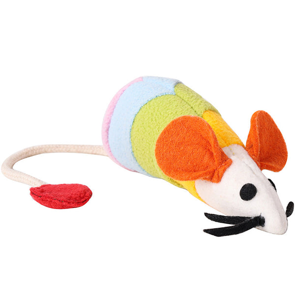 Juguete Interactivo de Ratón Arcoíris para Gatos - Resistente a Mordidas