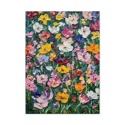 Cuadro al Óleo Floral Vibrante sin Marco Pintado a Mano - Image 6