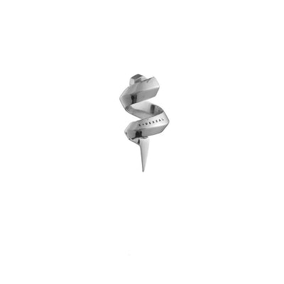 Aretes de Plata Espiral con Púas para Hombre - Image 2