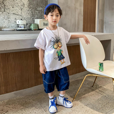 Conjunto Infantil de Dos Piezas con Pantalones Capri Cortos - Image 7