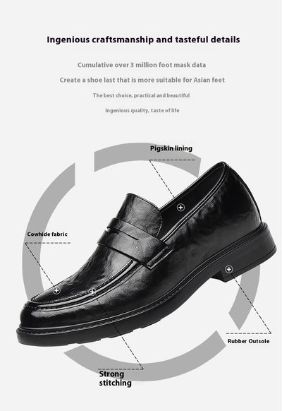 Zapatos de Cuero Slip-On Elevados para Negocios Casuales - Image 14