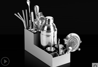 Set Profesional de Coctelería en Acero Inoxidable con Vaso Reforzado - Image 2