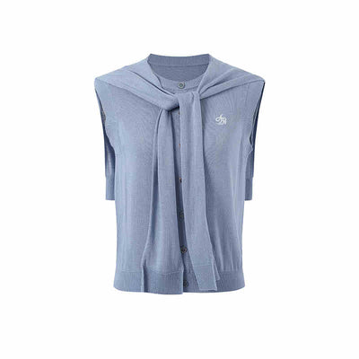 Chaleco Tejido Ice Silk sin Mangas - Blusa Suelta y Fresca - Image 7