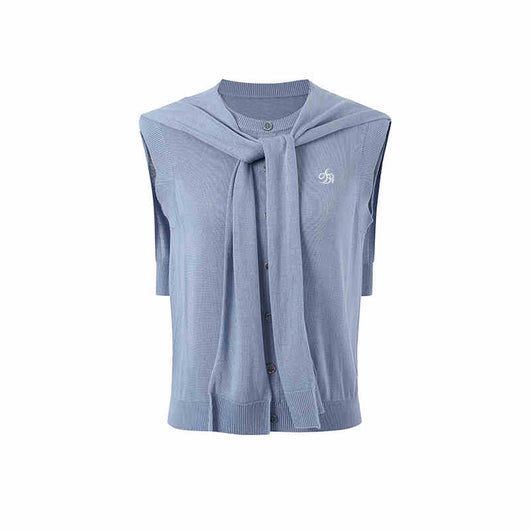 Chaleco Tejido Ice Silk sin Mangas - Blusa Suelta y Fresca - Image 7