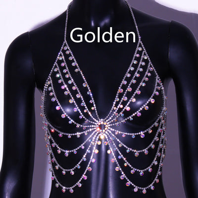 Cadena de Cuerpo Diamond Wave Multicolor - Joyería Sensual para Noches Especiales - Image 7