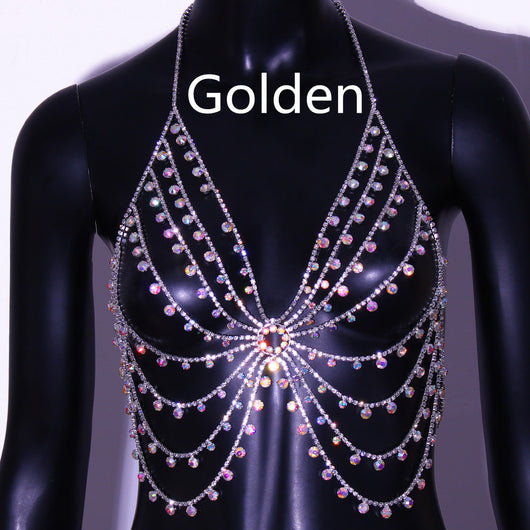 Cadena de Cuerpo Diamond Wave Multicolor - Joyería Sensual para Noches Especiales - Image 7