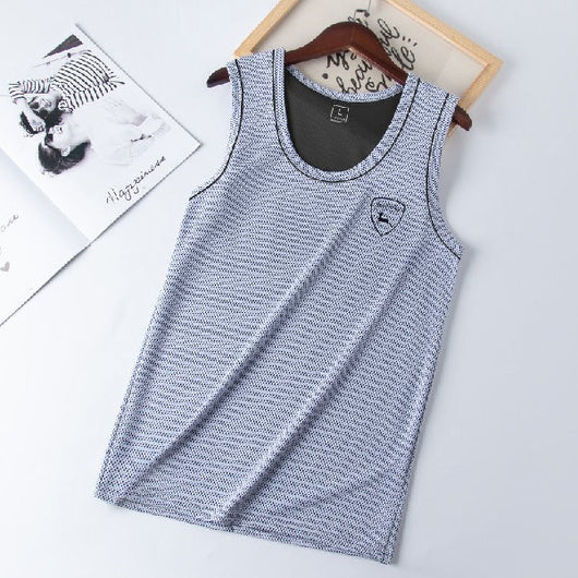 Camiseta Sin Mangas de Color Sólido para Hombre - Image 3