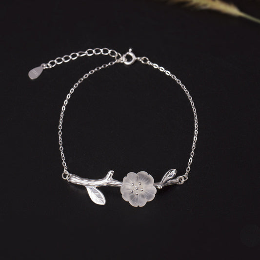 Pulsera de Cristal Ciruela Natural - Energía y Elegancia