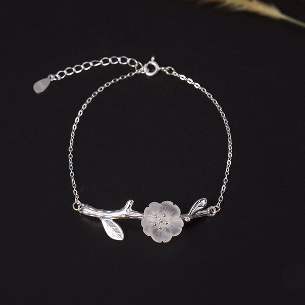 Pulsera de Cristal Ciruela Natural - Energía y Elegancia