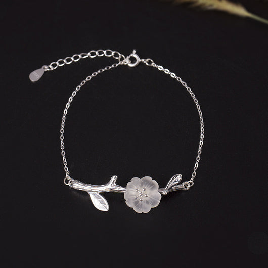 Pulsera de Cristal Ciruela Natural - Energía y Elegancia