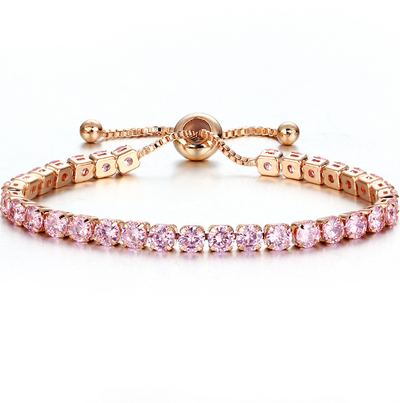 Pulsera de Cristal con Deslizador Ajustable - Joyería Chapada en Oro para Mujer - Image 10