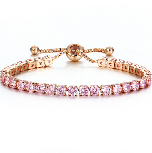 Pulsera de Cristal con Deslizador Ajustable - Joyería Chapada en Oro para Mujer - Image 10