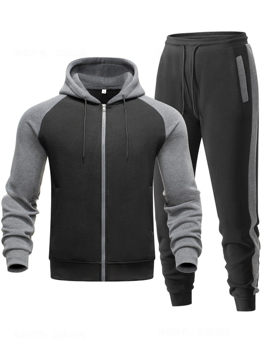 Sudadera con Capucha Raglan Bicolor para Hombre - Casual y Deportivo - Image 16