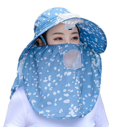 Sombrero de Recolección con Máscara Facial y Estampado Moteado - Image 14