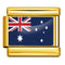 Dorado Background World Flag Photo Epoxy Italian Module Bracelet ICY0001AU Australia
