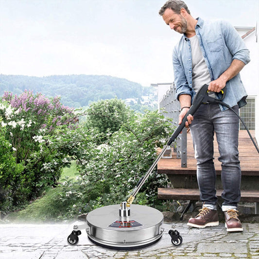 Limpiador de Piso con Pértiga Extensible de Acero Inoxidable y Alta Presión