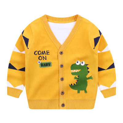 Cardigan Escolar V-Cuello Abotonado para Niños - Image 12