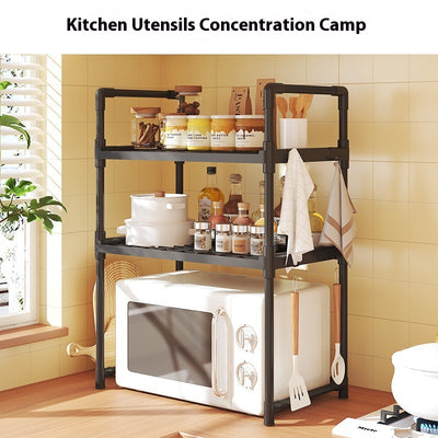 Organizador Microondas Doble Nivel con Estantería para Especias - Image 3