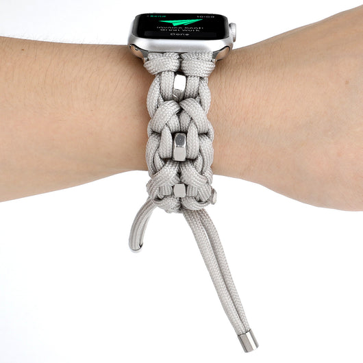 Correa Apple Watch Nylon Premium con Trenzado de Cordón Paraguas - Image 9