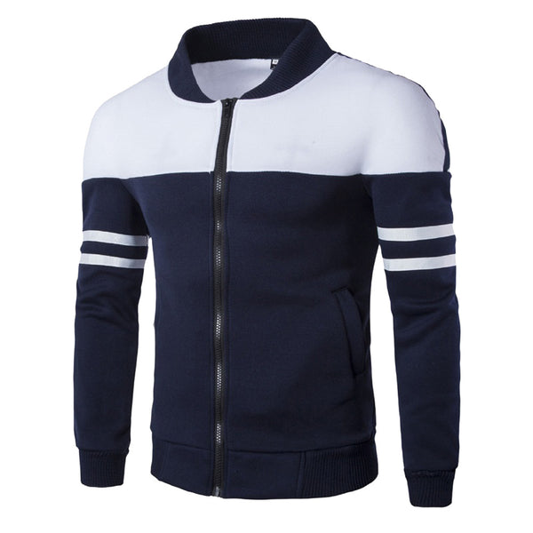 Chaqueta para Hombre con Diseño de Costuras Decorativas en Cinta
