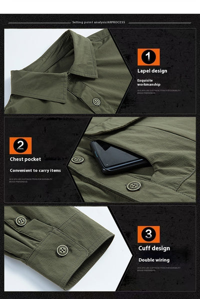 Camisa Táctica de Secado Rápido Consul para Hombre - Múltiples Bolsillos Entrenamiento - Image 22