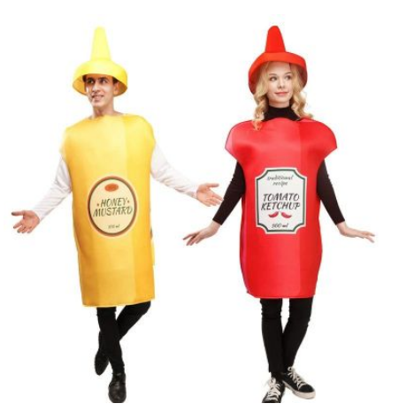 Disfraz de Pareja Salsa de Tomate y Mostaza para Adultos - Image 3