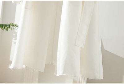 Gabardina Larga para Mujer con Cintura de Seda - Image 16